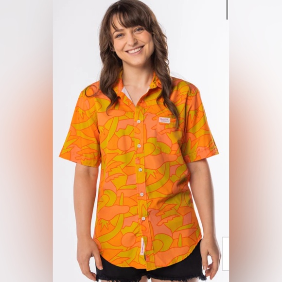 Party Shirt International Yamm Yamm Stretch Tech Short Sleeve Button Up- XS - Picture 1 of 6